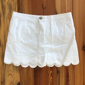 Lilly Pulitzer white scalloped skirt